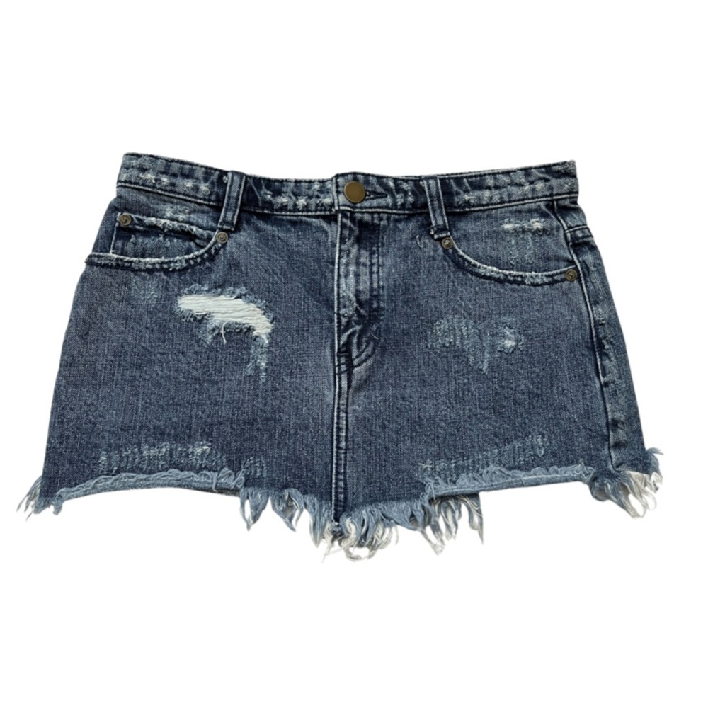 Free People Mini Denim Jean Skirt